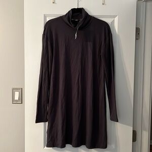 Grey turtleneck dress